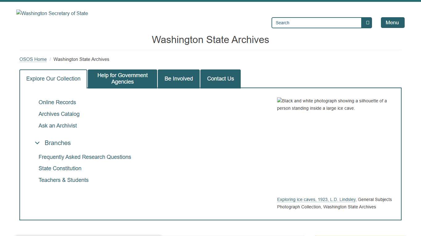 Washington State Archives WA Secretary of State